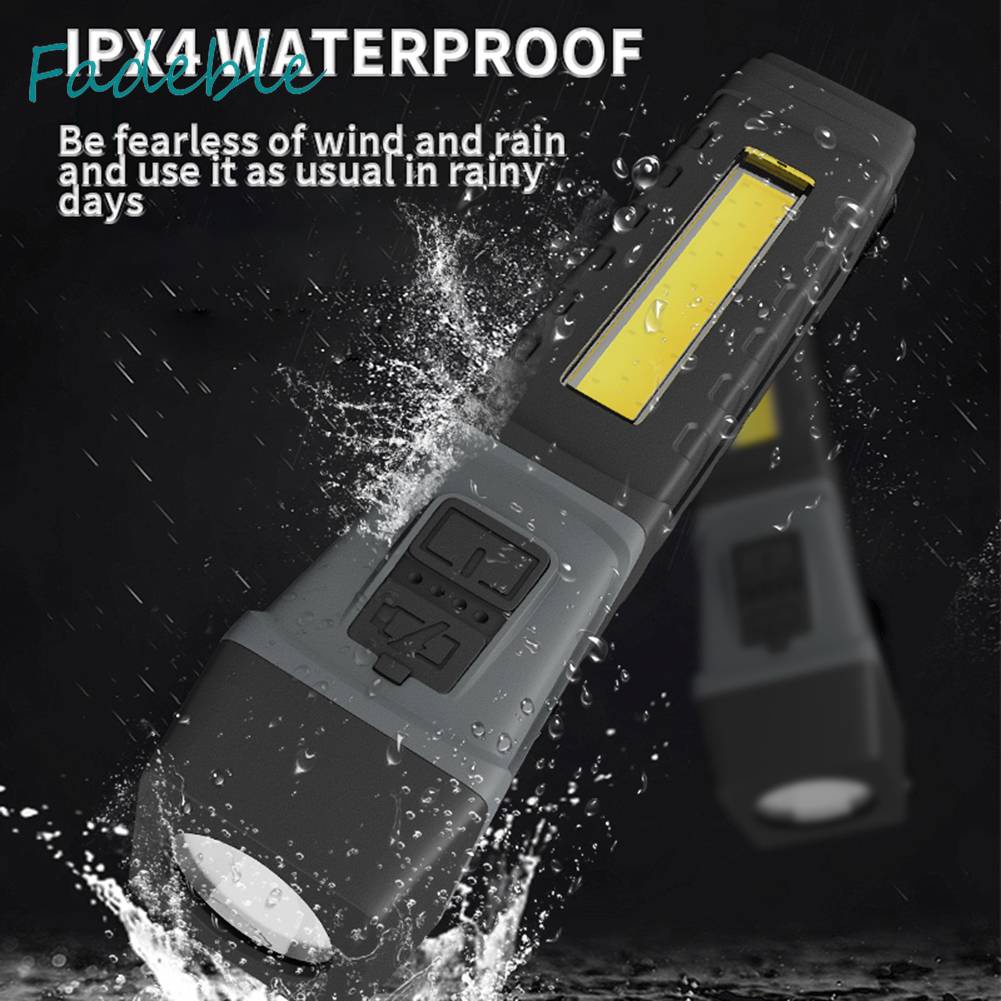 Đèn Pin LED COB 800mAh IPX4 Sạc USB Có Thể Xoay Tiện Dụng