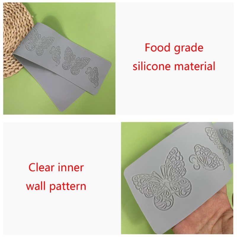 Khuôn Silicone Làm Bánh Hình Bướm Dập Nổi Có Thể Tái Sử Dụng