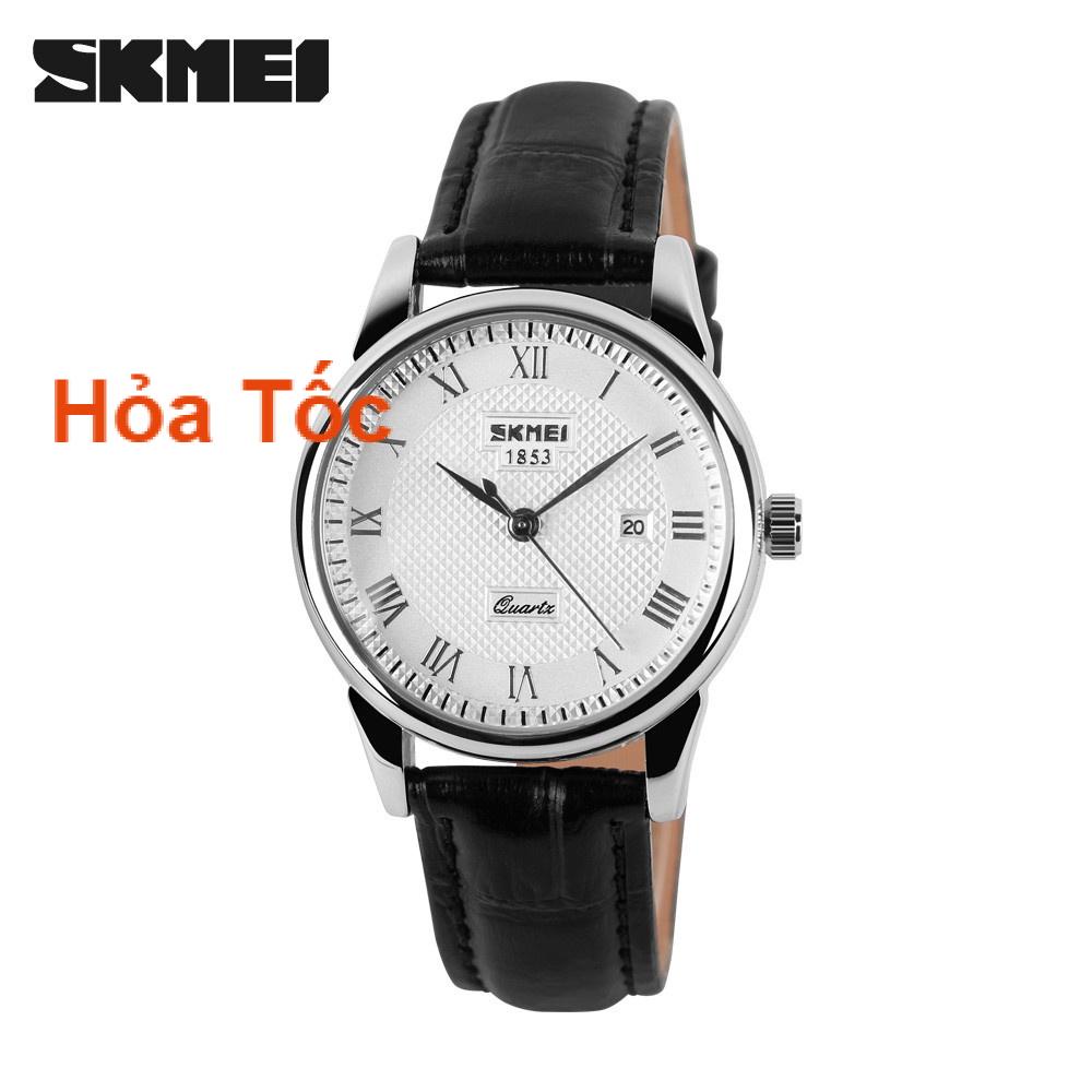 Đồng hồ nữ dây da SKMIE,Doanh nhân Đồng hồ thạch anh Thời trang mới Dây da không thấm nướC,BH 12 tháng