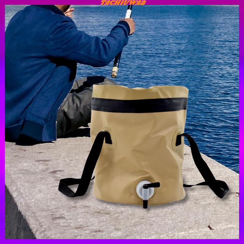 Xô Đựng Nước Có Tay Cầm Và Nắp Đậy Có Thể Gấp Gọn Tiện Dụng Mang Theo Du Lịch Cắm Trại