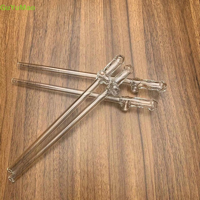 [cxGUYU] Ống Hút Thủy Tinh Chịu Nhiệt Cao Hình Dạng Vui Nhộn Sáng Tạo Có Thể Tái Sử Dụng Cho Nhà Bếp PRTA