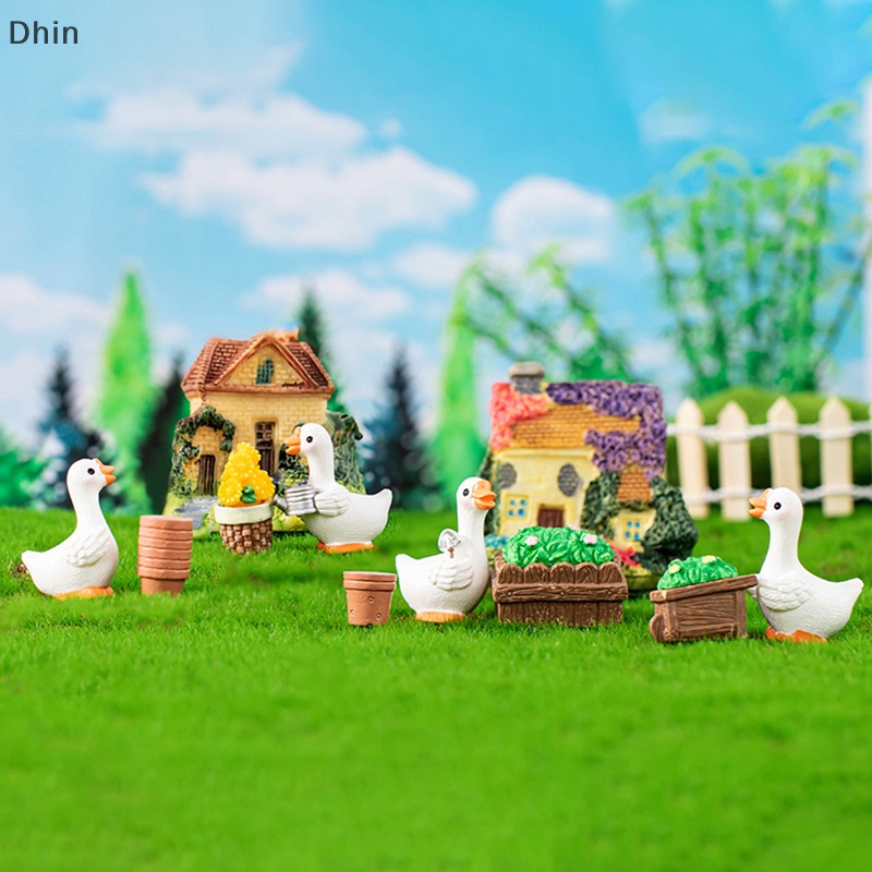 Mô Hình Chú Ngỗng Mini Dùng Trang Trí Sân Vườn / Nhà Cửa / Xe Hơi Độc Đáo DIY