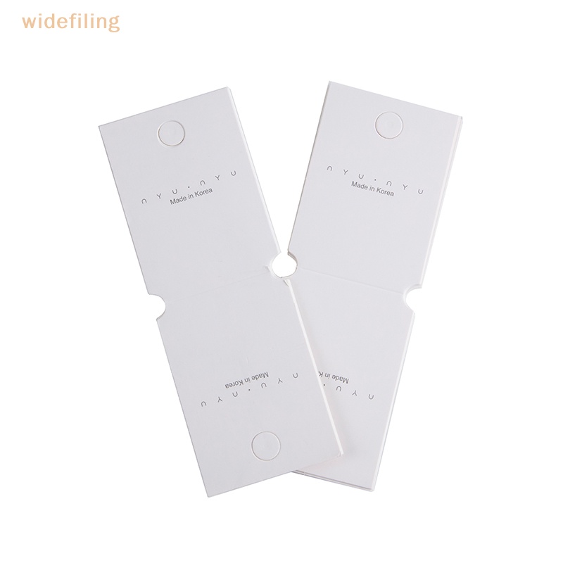 Set 50 Thẻ Tag Giấy Gấp Gọn Treo Trang Sức / Kẹp Tóc / Dây Chuyền / Vòng Tay Thủ Công Màu Trắng