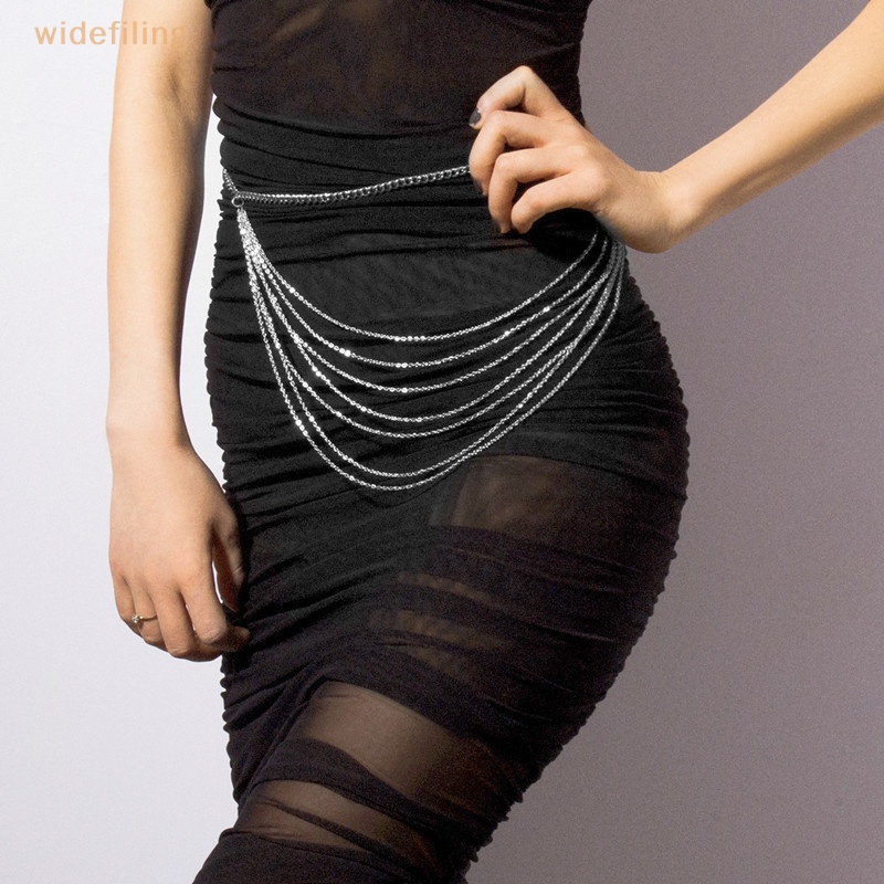 Thắt Lưng Dây Xích Nhiều Lớp Phong Cách Hiphop Thời Trang Cho Nữ