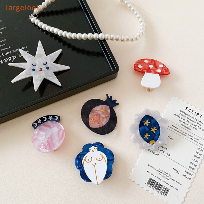 Kẹp Tóc Mái Mặt Hình Nấm / Ngôi Sao / Quả Bóng Thần Tiên Cỡ Lớn [Biglook]