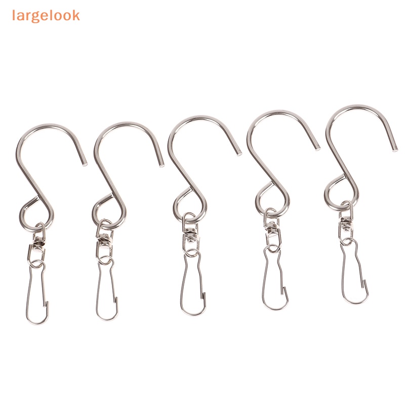 Set 5 Móc Xoay Bằng Thép Không Gỉ Treo Chuông Gió / Con Quay / Pha Lê