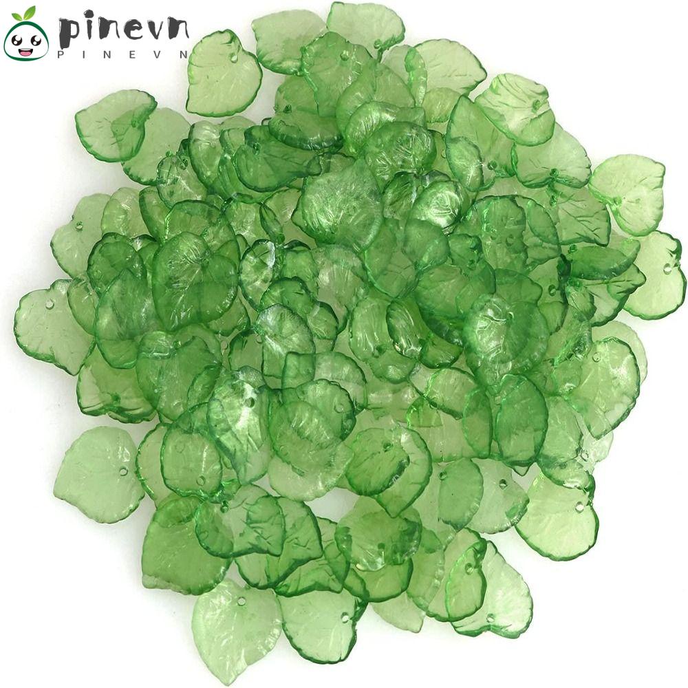 PINEVN Bộ 200 Hạt Xâu Chuỗi Hình Chiếc Lá 15x15x2mm