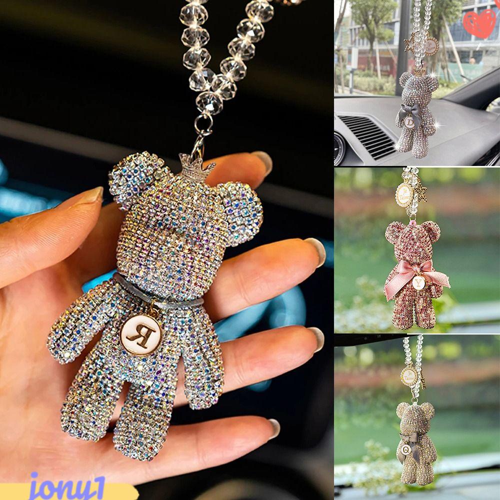 JONYE Phụ Kiện Trang Trí Hình Gấu Hoạt Hình Bằng Pha Lê Có Dây Treo