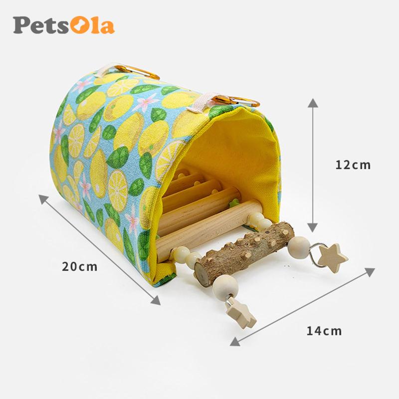 Giường Ngủ Ấm Áp Đứng Bằng Gỗ Dành Cho Chim Vẹt