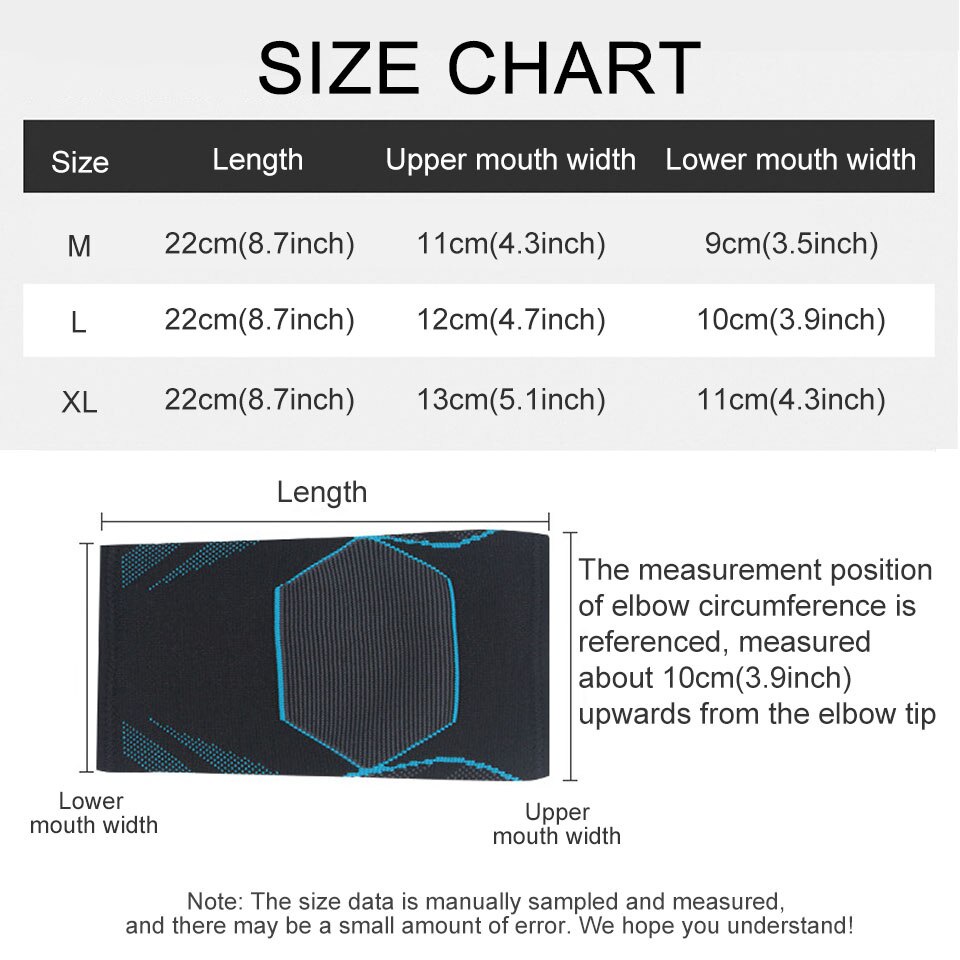 1 Băng Quấn Bảo Vệ Khuỷu Tay Co Giãn Thoáng Khí Khi Chơi Bóng Rổ / Bóng Chuyền / Thể Hình Dành Cho Nam Và Nữ