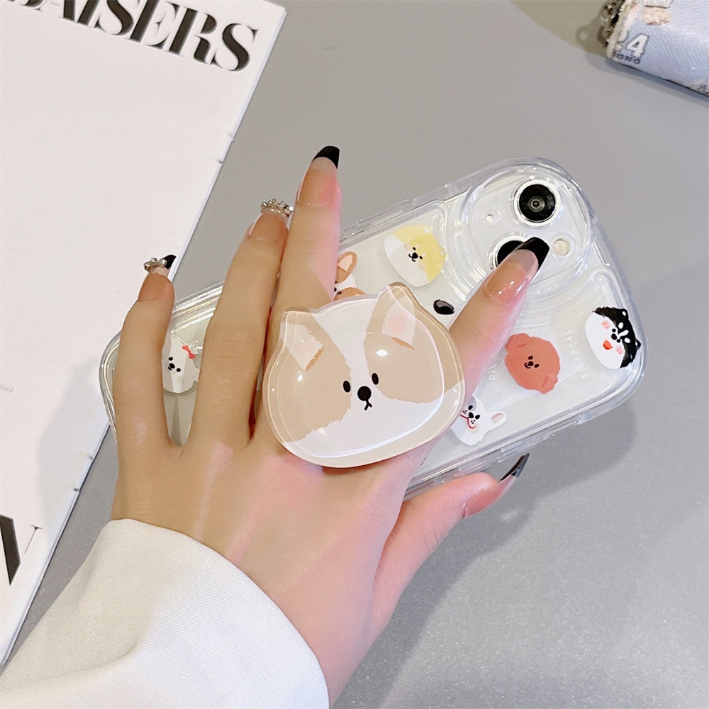 Giá Đỡ Điện Thoại Hình Hoạt Hình Dễ Thương Chó Corgi Ngộ Nghĩnh Có Thể Gập Lại Thích Hợp Cho Iphone Android