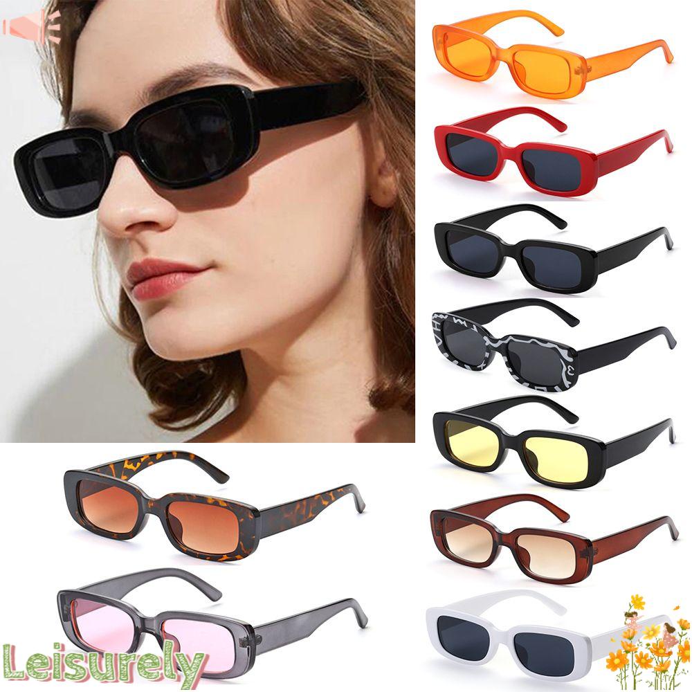 LEILY Kính Mát Du Lịch Gọng Vuông Nhỏ Hình Chữ Nhật Cho Nữ