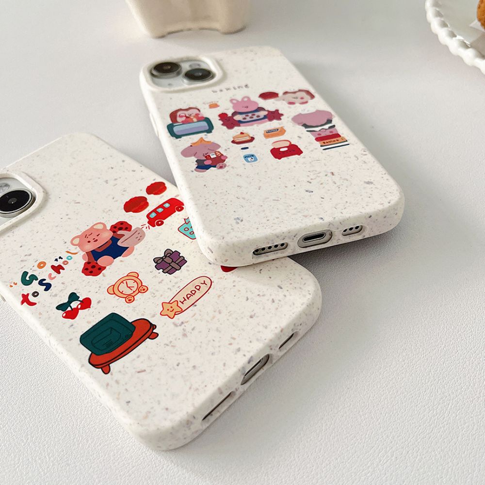 Ốp Điện Thoại TPU Mềm Chống Sốc In Hình Thú Hoạt Hình Dễ Thương Cho IPhone 14 13 12 11 Pro Max X XR 8 7 Plus