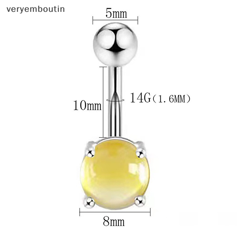 Khuyên Rốn Bằng Thép Không Gỉ Màu Kẹo Gợi Cảm Thời Trang Cho Nữ