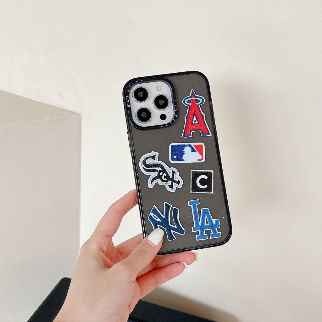 Ốp Điện Thoại In Logo MLB Thời Trang Cho iPhone 14 Pro Max 14 Pro 13 Pro Max 12 Pro Max 11 Pro Max