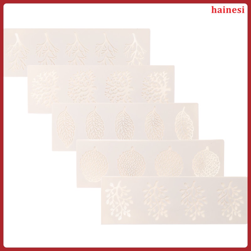 Bộ 5 Khuôn Làm Bánh Chất Liệu Silicone Hình Chiếc Lá