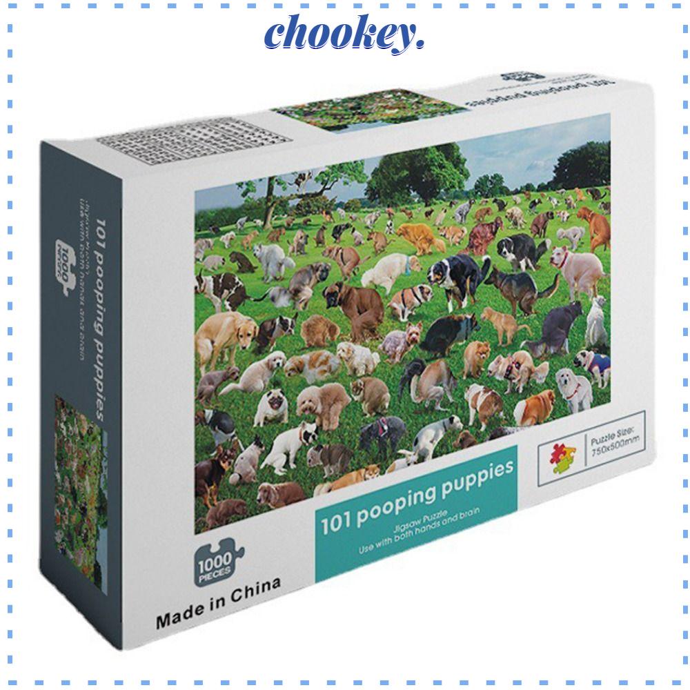 CHOOKEY Bộ Xếp Hình 1000 Mảnh Hình Chú Chó Ngộ Nghĩnh Đáng Yêu