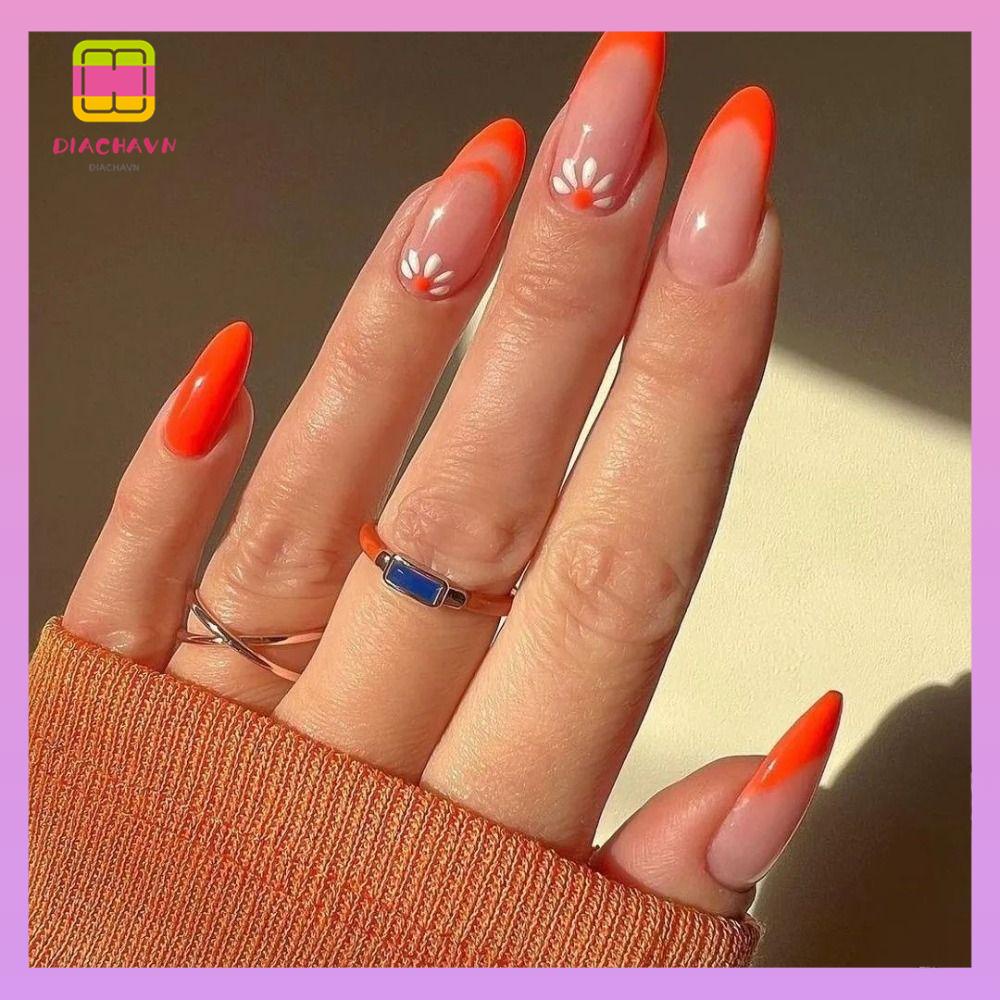 DIACHAVN Móng Tay Giả Đầu Nhọn Có Độ Che Phủ Cao Thời Trang Cho Nữ