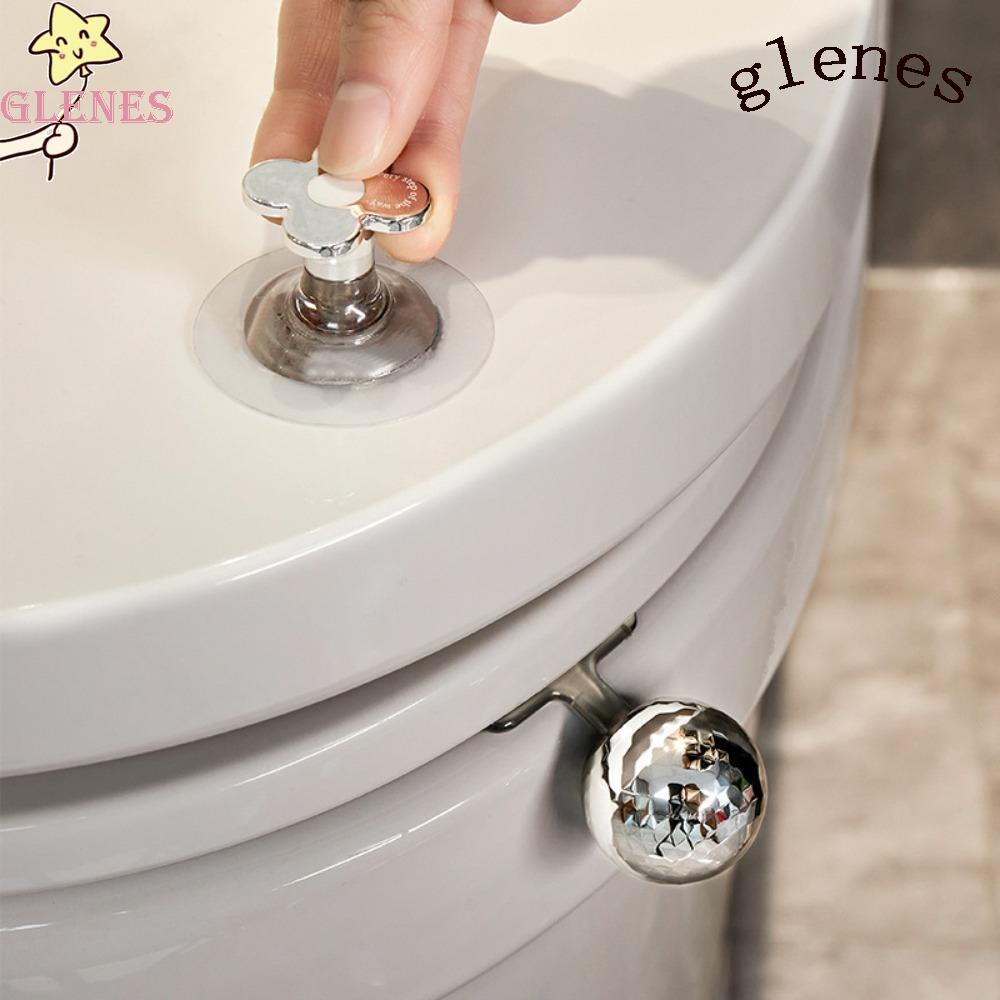 GLENES Dụng Cụ Nâng Bệ Ngồi Toilet Với Giá Đỡ Mạ Bạc 3D Tiện Dụng
