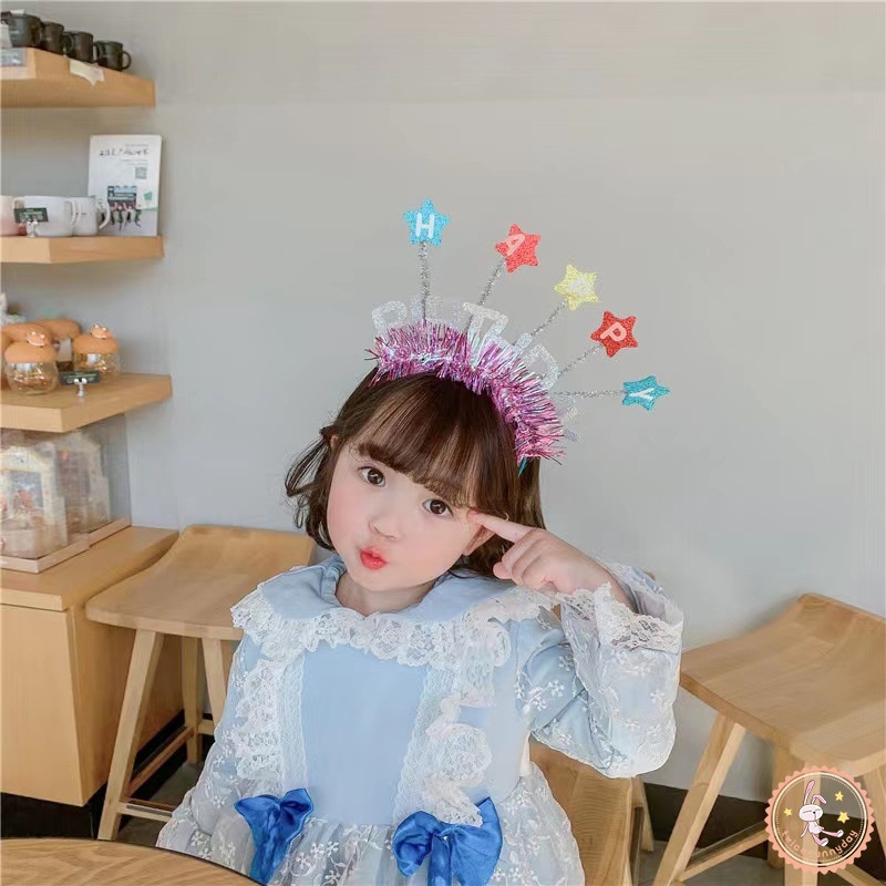 Băng Đô Hình Nón Sinh Nhật Dễ Thương Cho Bé