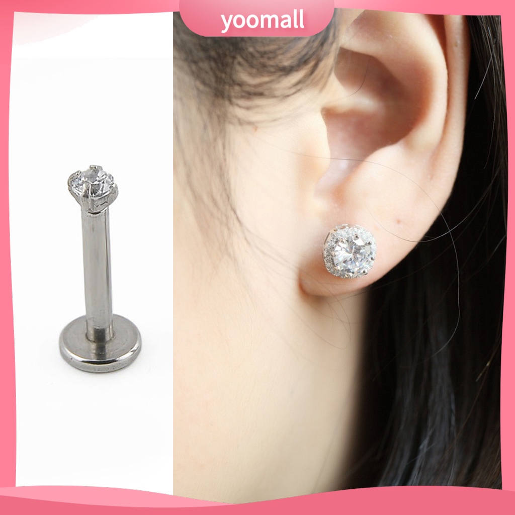 1 Khuyên Mũi / Môi Đính Đá Lấp Lánh Thời Trang Unisex 16G