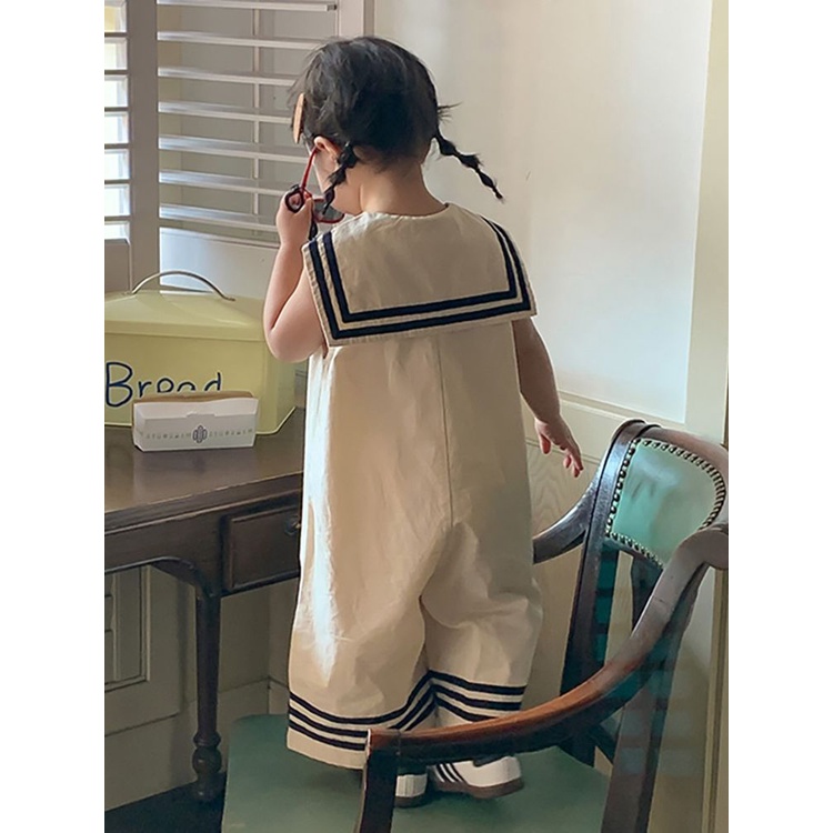 Áo liền quần Thủy Thủ Dáng Rộng Xinh Xắn Dành Cho Bé Gái