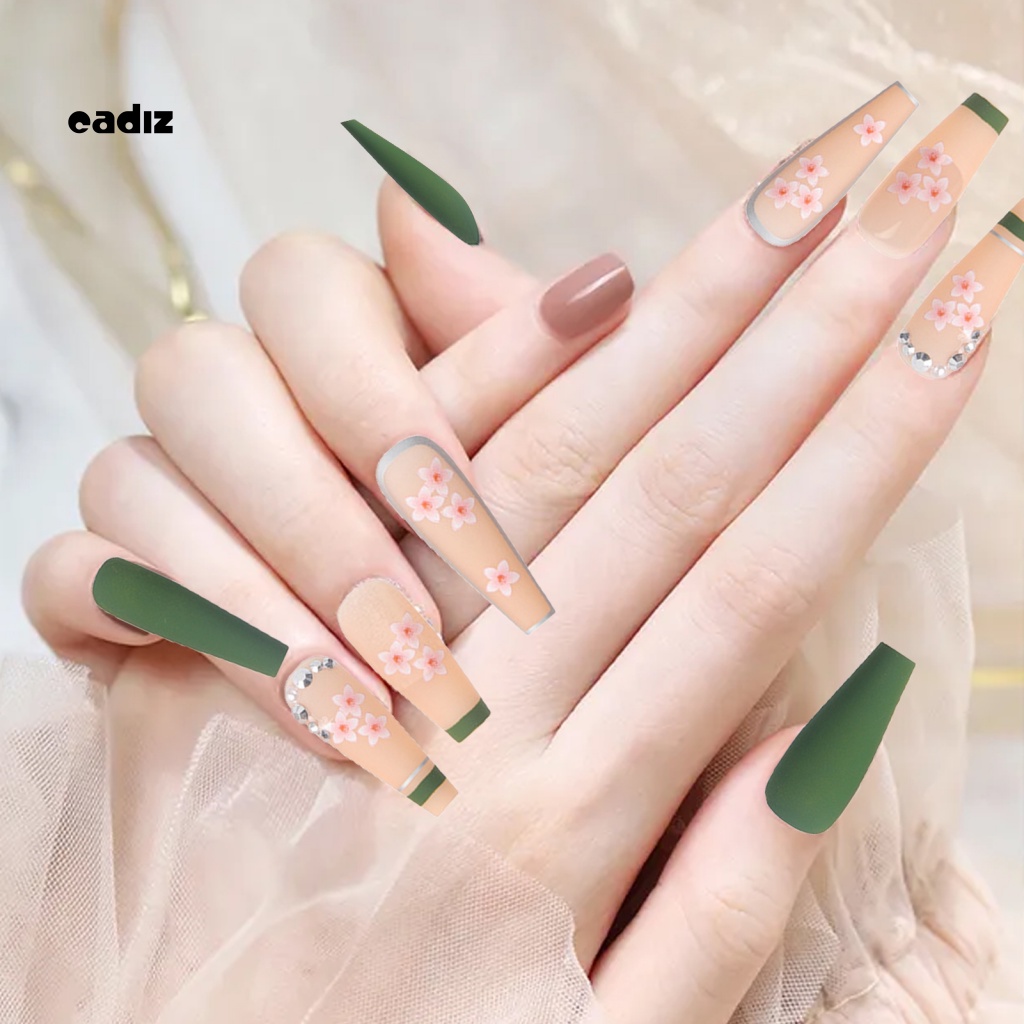 Bộ 24 Móng Tay Giả Bằng ABS Chống Nước Toàn Diện