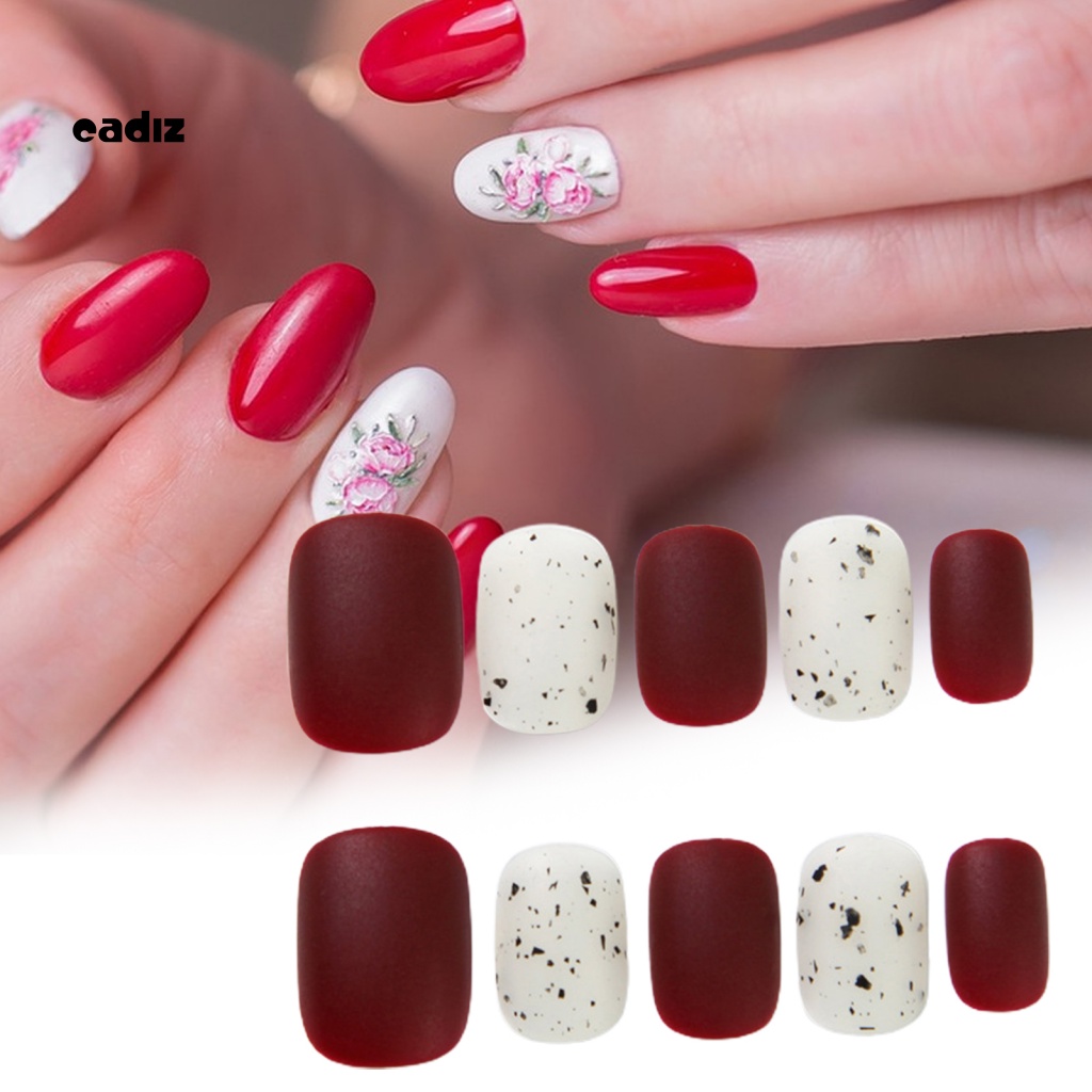 1 Bộ Móng Tay Giả Siêu Mỏng Màu Sắc Sống Động Dễ Sử Dụng DIY