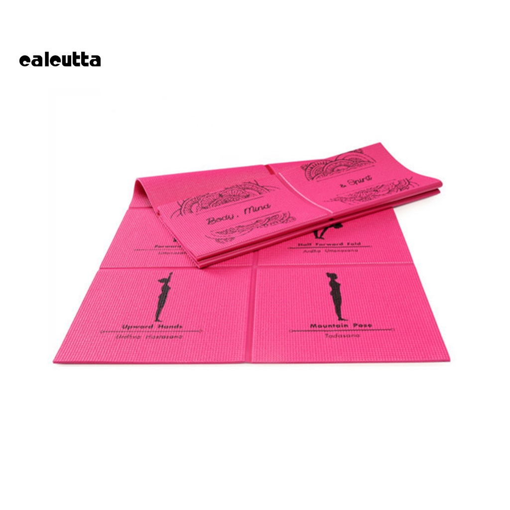 Thảm Tập Yoga Hình Chữ Nhật Bằng PVC Dày Dặn Chống Trượt Có Thể Gấp Gọn Tiện Dụng