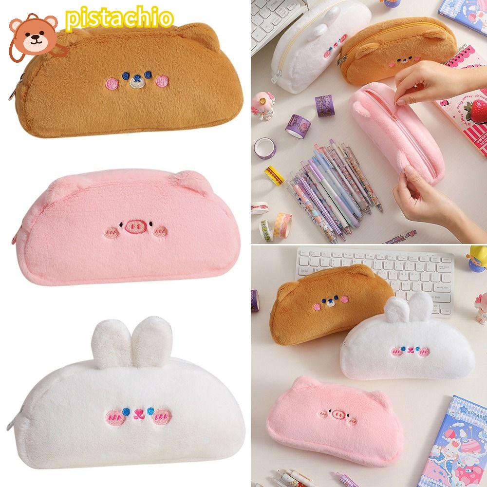 PISTA Túi Đựng Bút Phối Lông Cỡ Lớn Tiện Dụng