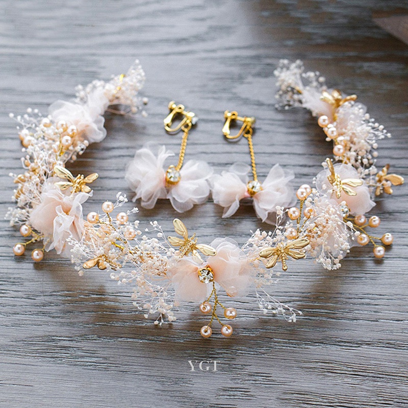 Ygt Bộ Khuyên Tai Vương Miện Đính Đá Sang Trọng Cho Cô Dâu