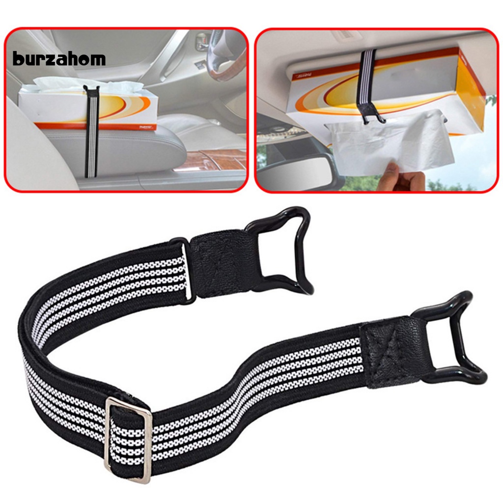 Dây Đai Cố Định Hộp Khăn Giấy Có Thể Điều Chỉnh Độ Co Giãn Cao Cho Xe Hơi