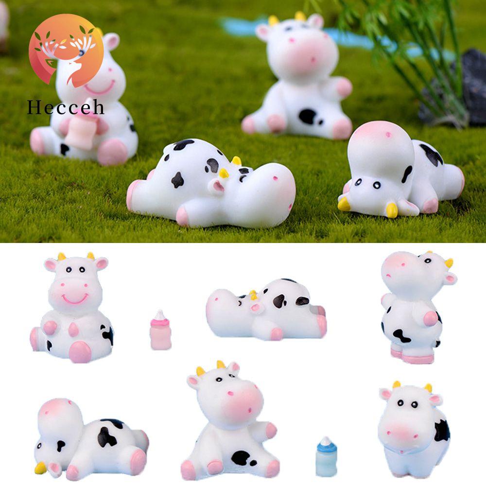 HECCEH 1 Mô Hình Bò Sữa Trang Trí Tiểu Cảnh