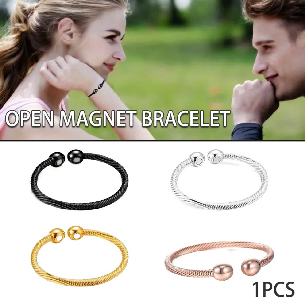 Magnetic Bracelet Women Men Bangle Cuff Copper Healing Therapy Arthritis Jewelry
