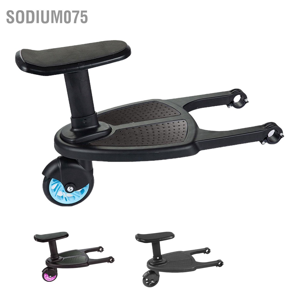 Sodium075 Xe Đẩy Em Bé Bàn Đạp Phụ Có Bánh Chế Độ Kép Đứng Cho 2 Trẻ