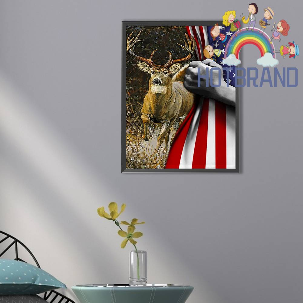 Tranh Đính Đá Kim Cương Toàn Bộ 5D DIY Hình Vẽ Tuần Lộc