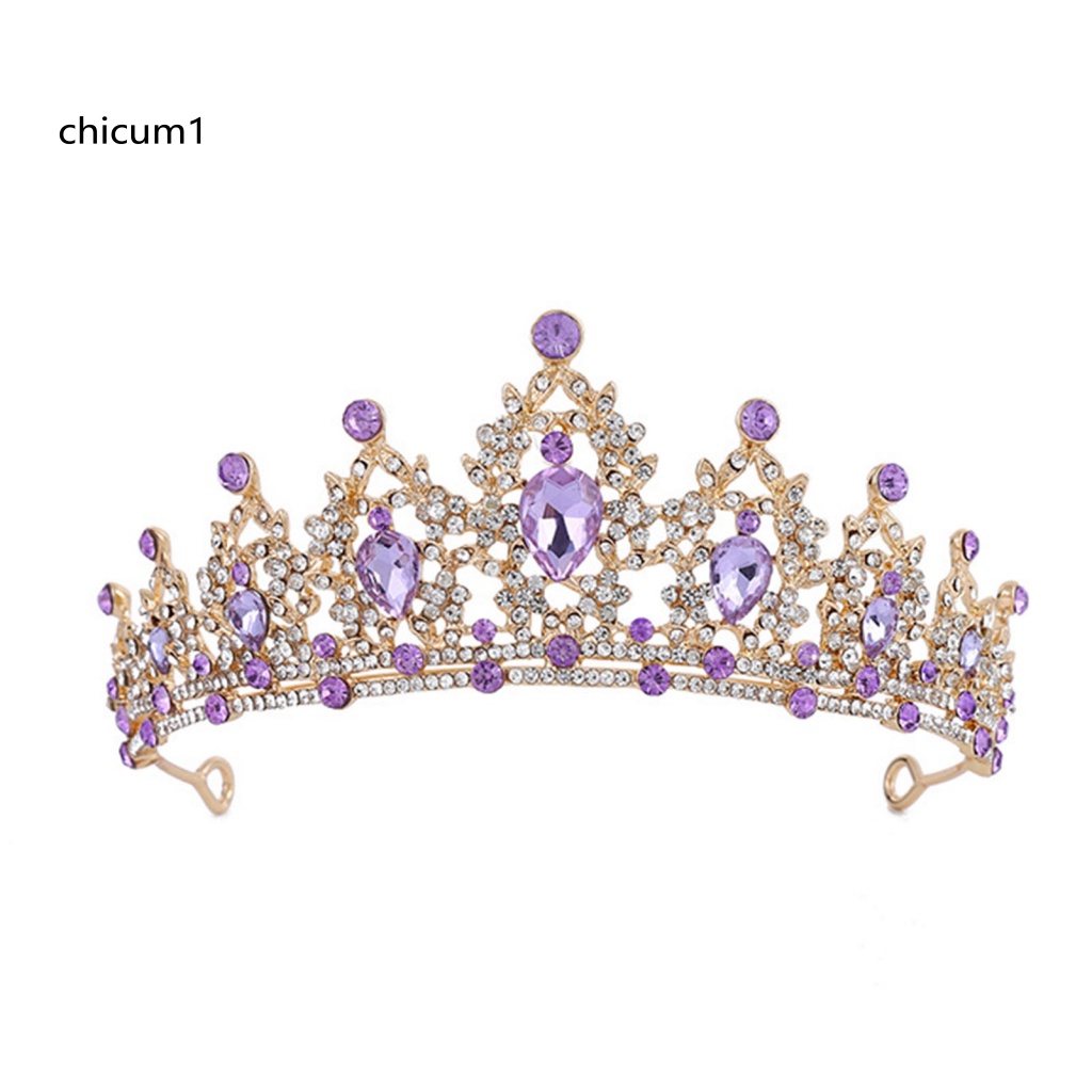 Vương Miện Đội Đầu Đính Đá Lấp Lánh Cho Cô Dâu