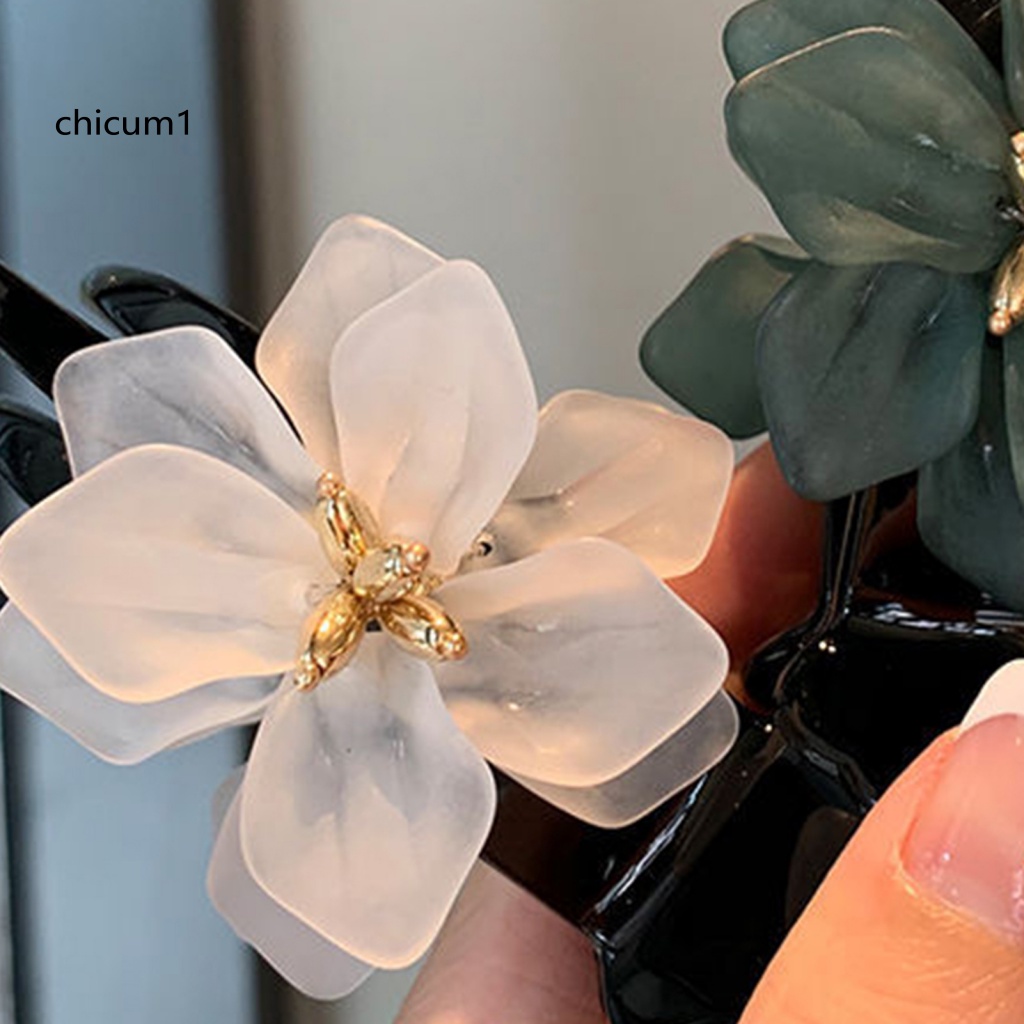 Kẹp Tóc Càng Cua Bằng Acrylic Màu Sắc Tươi Sáng Chống Rơi Phong Cách Hàn Quốc Cho Nữ