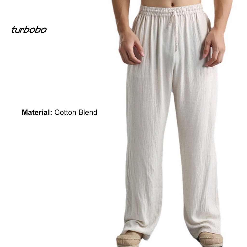 Quần Dài Mỏng Màu Trơn Lưng Thun Co Giãn Thoáng Khí Thời Trang Đường Phố Cho Nam