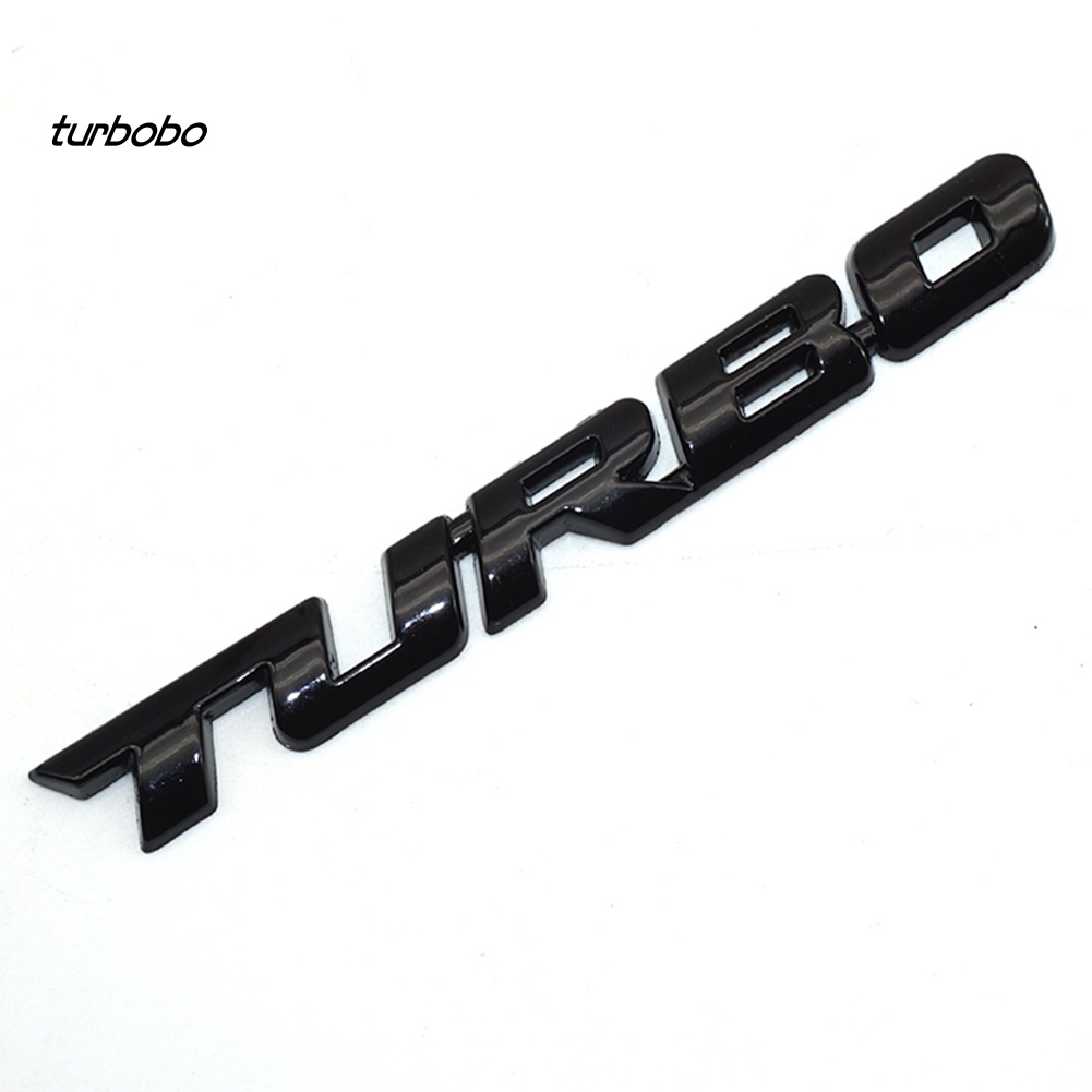 Miếng Dán Chữ TURBO Bằng Kim Loại Trang Trí Xe Hơi