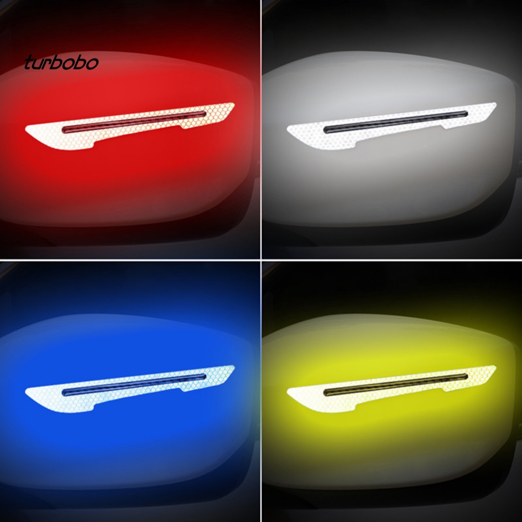 Bộ 2 Miếng Dán Phản Quang Cảnh Báo An Toàn Chống Va Chạm Cho Tay Nắm Cửa Xe Hơi