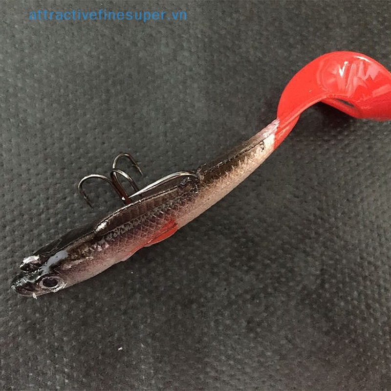 Set 4 Mồi Giả Nhử Cá Mềm 10cm 9.3g Gắn Kèm Móc Câu