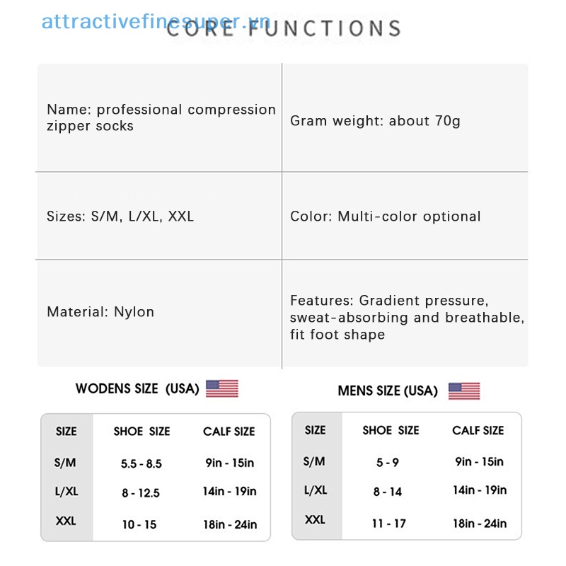 Afs Vớ Nén Chống Giãn Tĩnh Điện Dùng Khi Chơi Golf Thể Thao