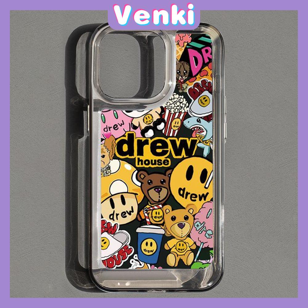 VENKI - Dành Cho Ốp Lưng iPhone 11 Clear Space Vỏ Acrylic Cứng Chống Sốc Bảo Vệ Camera Hợp Thời Trang Smile Cool Tương Thích Với iPhone 14 13 Pro Max iPhone 12 Pro Max XR 7Plus 8Plus