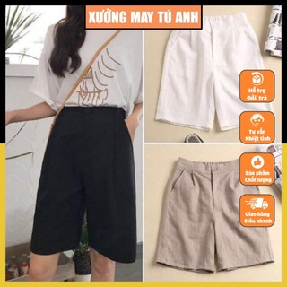 Quần Short Đũi Xước 💖 Quần Ngố Cạp Khuy Lưng Chun Siêu Mát