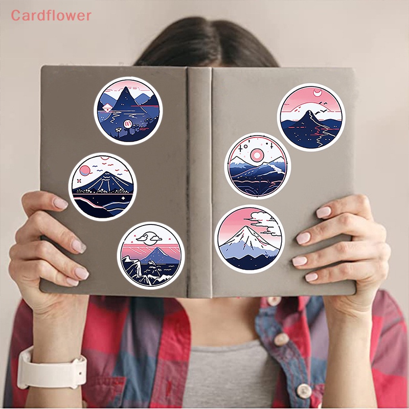 Bộ 52 Miếng Dán Trang Trí Vali Đàn Guitar / Laptop / Điện Thoại / Tủ Lạnh Hình Núi Hành Tinh Graffiti DIY Mới