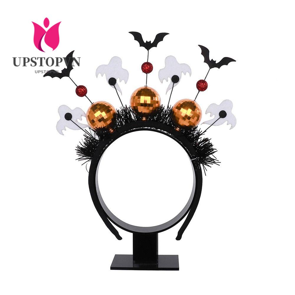 UPSTOPVN Băng Đô Cài Tóc Hình Ma / Dơi Kèm Bóng Lông Dễ Thương Phong Cách Gothic Thời Trang Dự Tiệc