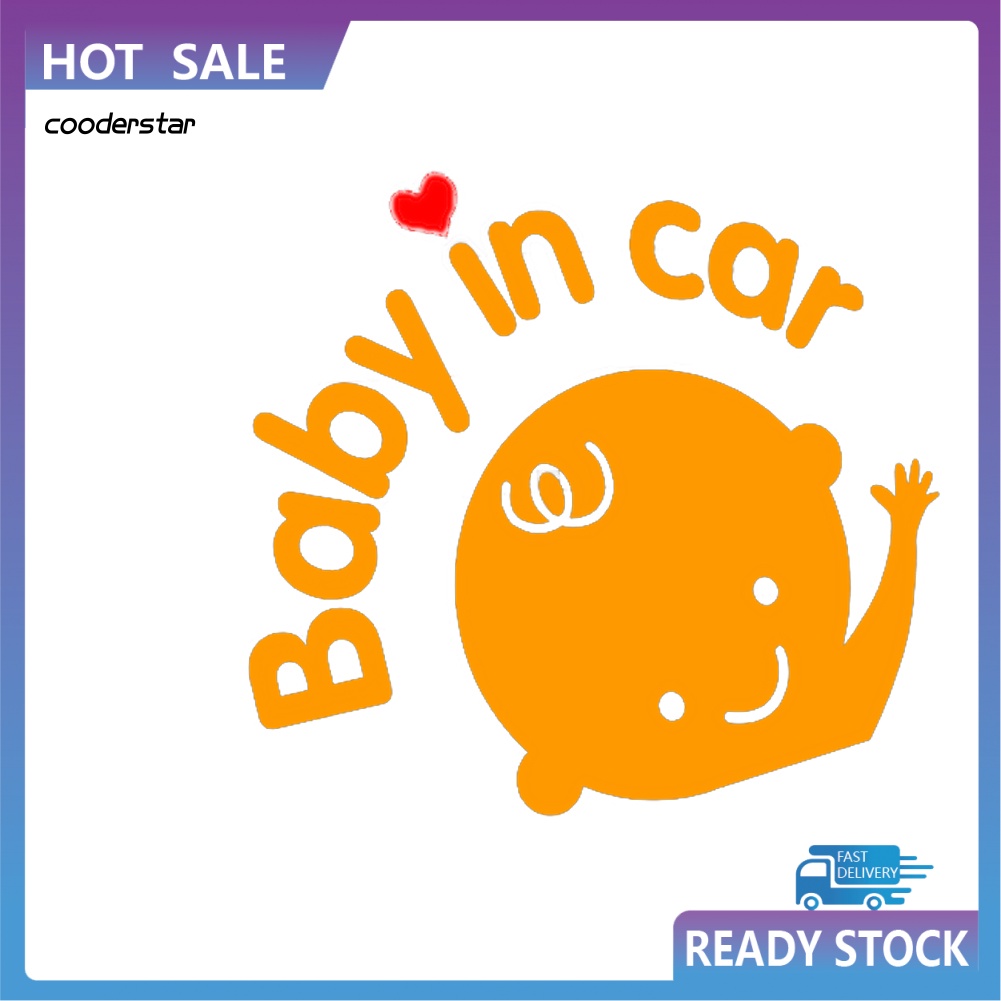 Miếng Dán Trang Trí Xe Hơi in Chữ Baby in Car Độc Đáo Thời Trang