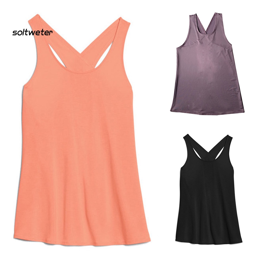 Áo Tank Top Thể Thao Đan Dây Chéo Lưng Thời Trang Quyến Rũ Cho Nữ