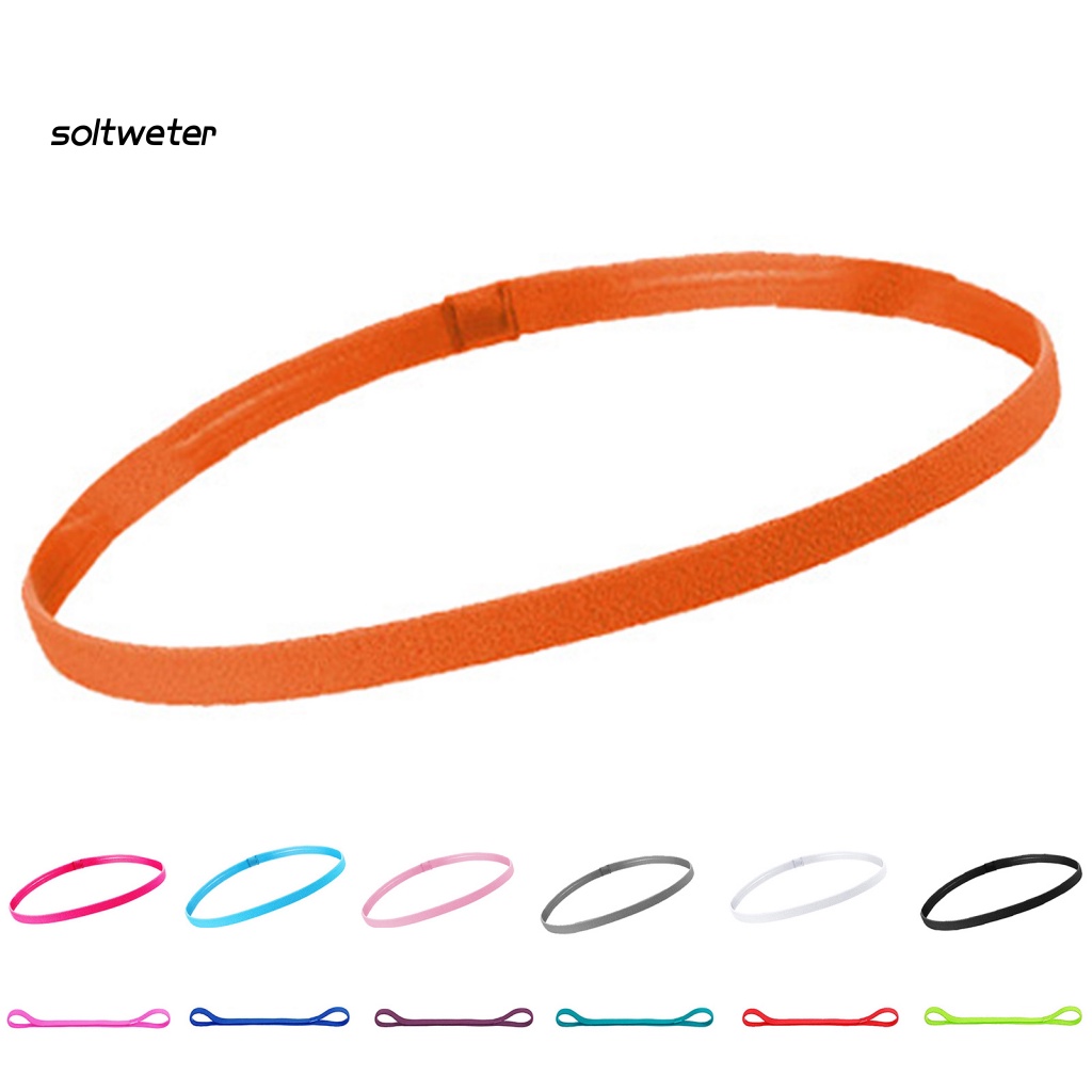 Băng Đô Thể Thao Thấm Hút Mồ Hôi Chống Trượt Mềm Mại Co Giãn Tốt Màu Trơn